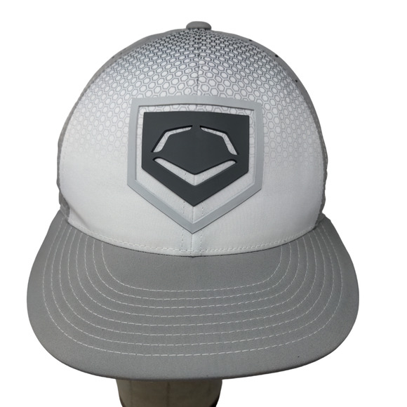 Evoshield Men's Fitted Hat Gray White Size S/M Embroidered Logo Poly Spandex - Picture 1 of 13
